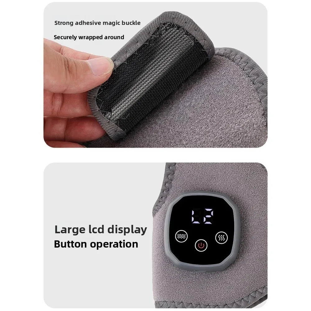 Electric Heat And Vibration Ankle Massager 3 Vibration Modes Infrared Hot Compress Heating Ankle Massage Belt Cordless Design