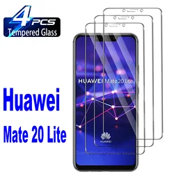 Premium 9H HD Tempered Glass Screen Protector - 2/4 Pack for 2 Pieces (For Mate 20 Lite)