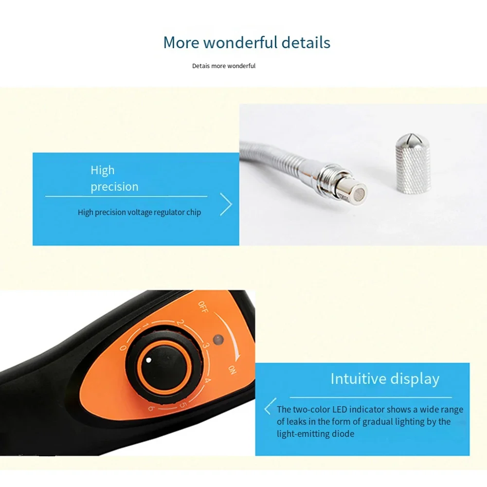 Air Conditioning Leak Detector Electronic Leak Detector Flexible Stainless Steel Probe High Sensitivity And Repeatability