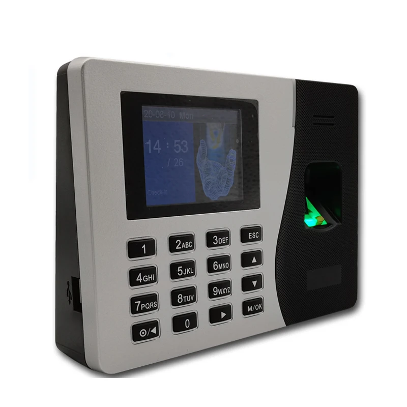 K14 TCP/IPTime Attendance System Employee Office Machine Time Clock USB Biometric Fingerprint Record Optional Battery
