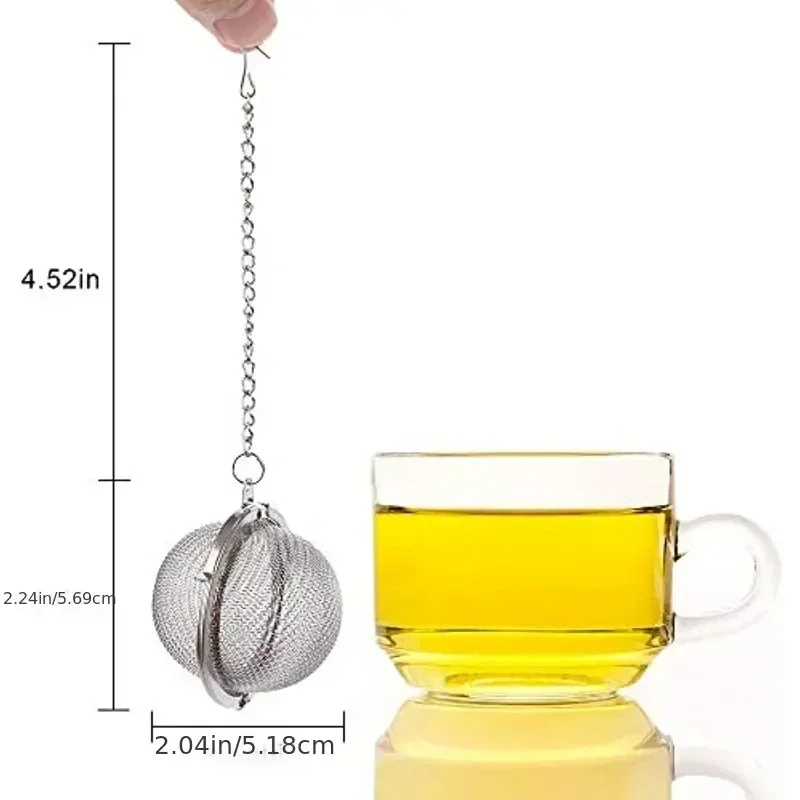 Tea infuser,tea strainer,tea filter 1pc 304 Stainless Steel Seasoning Ball Filter Seasoning Ball Tea Brewing Leakage Tea Treasure Soup Material