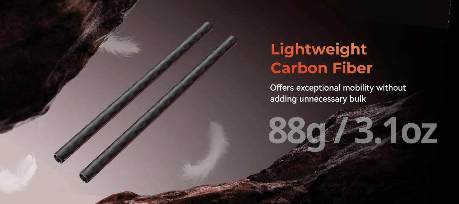 15mm Carbon Fiber Rods for Accessories Come with 15mm Rod Clamps 8/12 inches 2pc