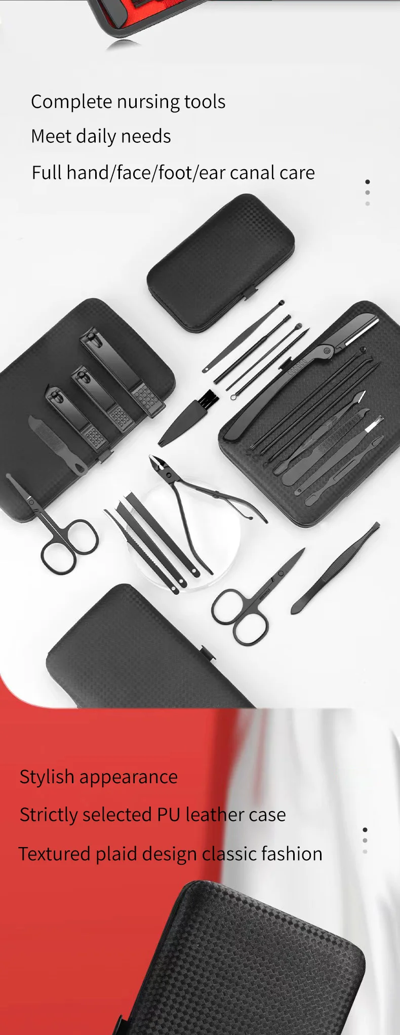 Nagelknipser-Set Praktische Schönheitswerkzeuge Nagelknipser Maniküre-Nagelschneider Pediküre-Messer Ohrschäl-Messer Nagel-Maniküre-Set – Detail 3