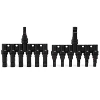 ขั้วต่อแผงโซลาร์เซลล์แบบ T จำนวน 1/5/20/100 ชิ้น ชนิด T 2/3/4/5 ทาง แบบตัวผู้และตัวเมีย สำหรับโมดูลแบตเตอรี่ แผงโซลาร์เซลล์ ปลั๊กสายไฟ PV 6