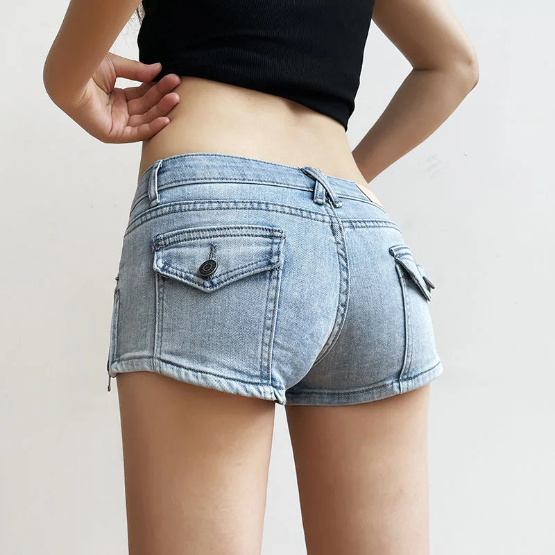 Women's Sexy Denim Shorts Mini Hot Pants Stretch Cutout Jean Shorts  Clubwear, White, Small : : Fashion