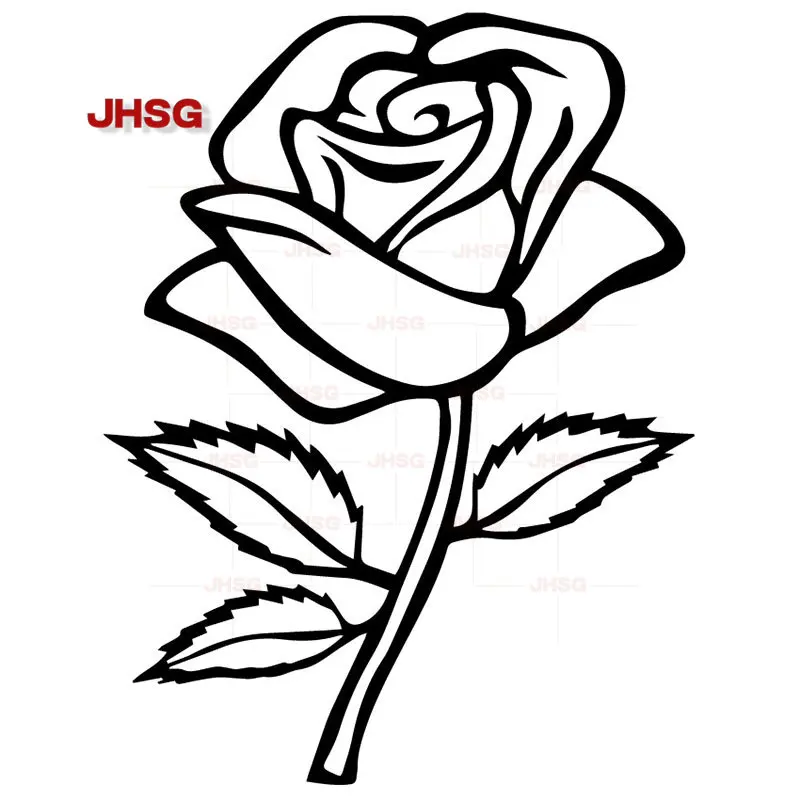 

Beautiful Flowers Romantic Car Cartoon Decal Decorative Rear Windshield Decal Car Motorcycle Decorative Vinyl Waterproof PVC