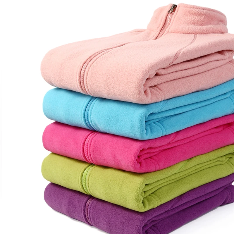 Women's Winter Zipper Cardigan - Warm Coral Fleece Jacket