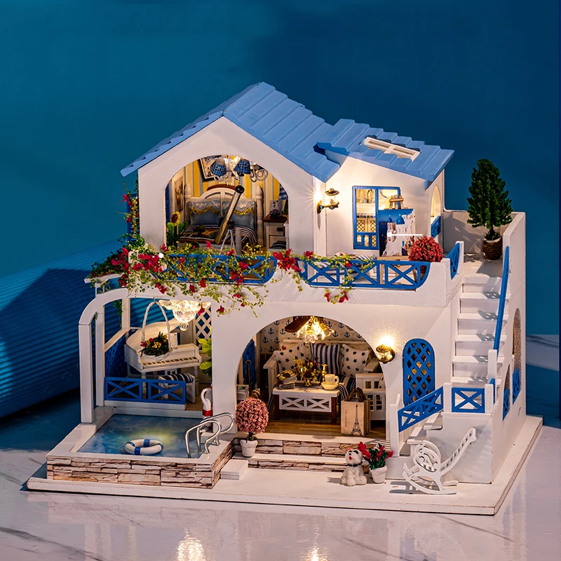 diy-large-blue-loft-wooden-dollhouse-miniature-with-furniture-kit-doll-houses-assemble-toys-for-children-christmas-gift-casa