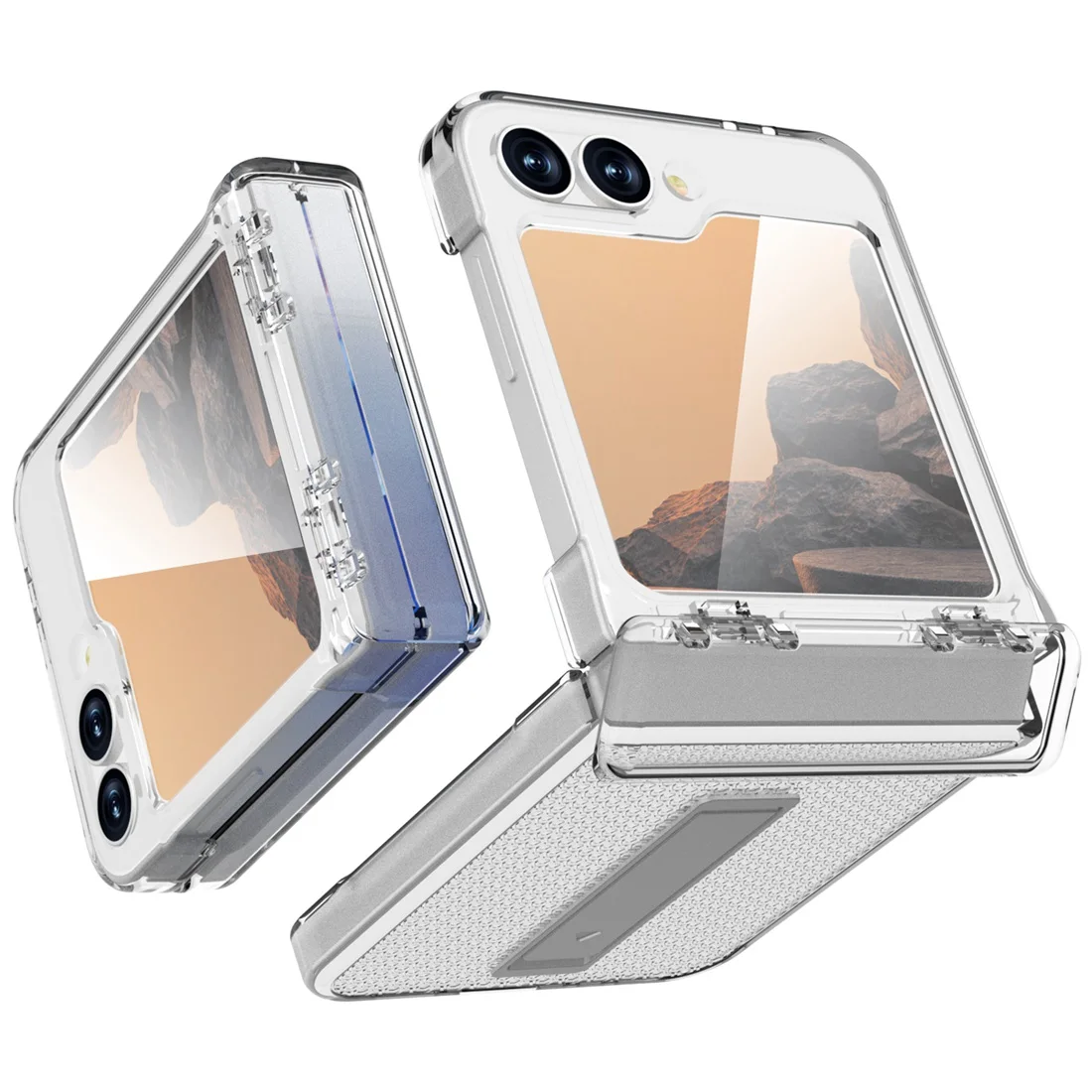 Non-Slip Shockproof Kickstand Hard Phone Case with Screen Protector