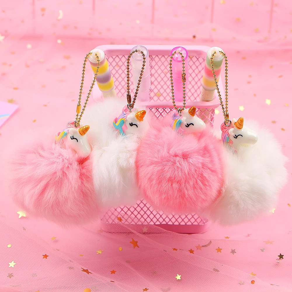 

Cute Unicorn Pens Kawaii Plush Gel Pens Pendant Neutral Pens For Kids Gift School Office Supplies Stationery