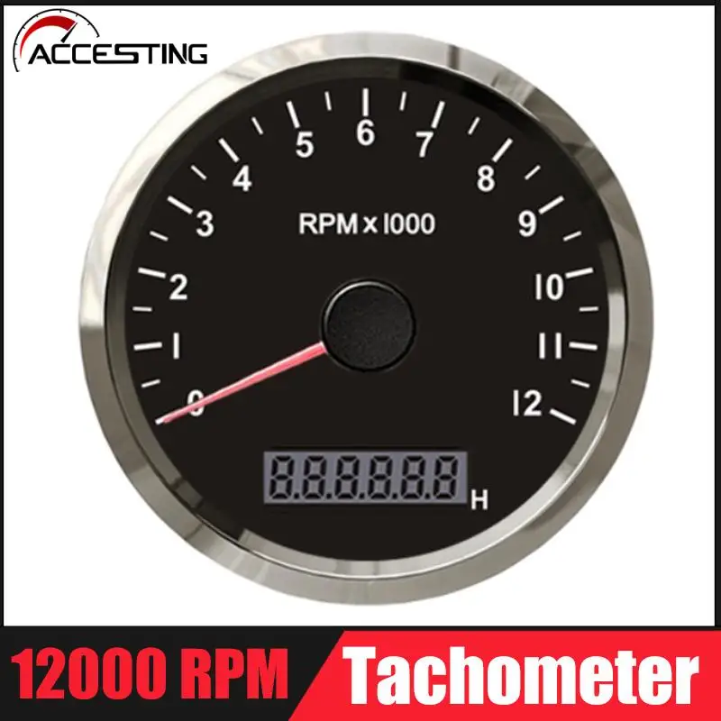 85mm 0-12000 RPM Elektrische Tachometer-lehre Für Diesel Motor