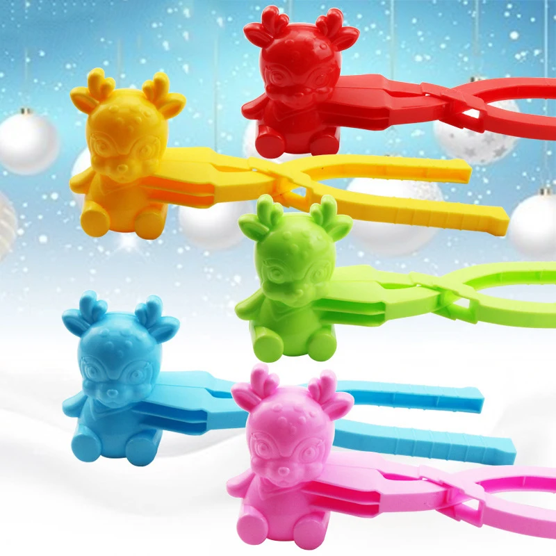 

Snowball Maker Clip For Kids Adult Creative Heart Snowflake Duck Shape Snow Sand Mold Tool