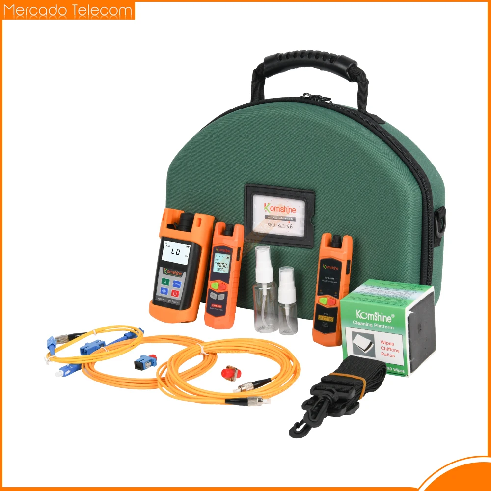 Komshine Fiber Optical Loss Testing Tool Kit For Fiber Testing, Cleaning, Inspection ect Include OPM,VFL,OLS Etc