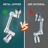 Metal 1080° Rotating Splash Filter Faucet Extender Spray Head Dual Mode Kitchen Tap Aerator Water Nozzle Faucet Bubbler 22/24mm 2