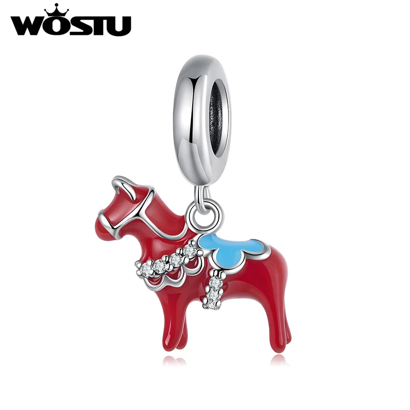 WOSTU Dala Horse Lotus Charm Bead 4