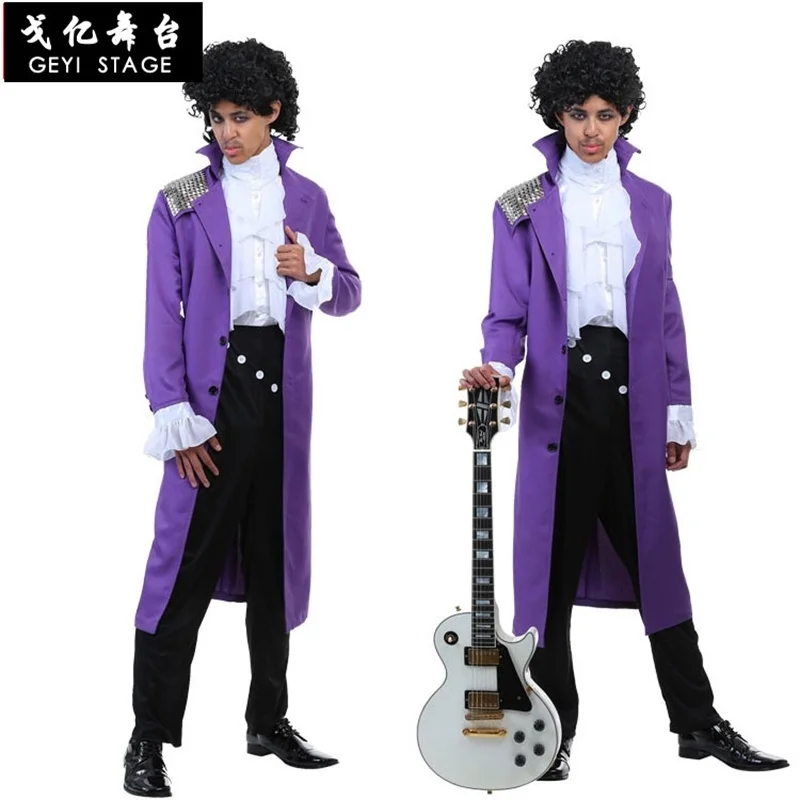 

New Halloween Hippie Costumes For Men Vintage 1970s Disco Stage Performance Dancing Suit Rock Men Hippies Cosplay Set Carnival