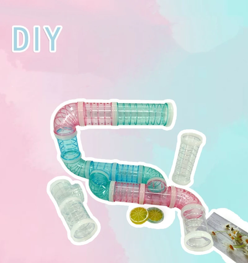 Hamster Cage Tunnel Acrylic cage hamster external pipe toys golden bear external tunnel remodelling cage pipe fittings