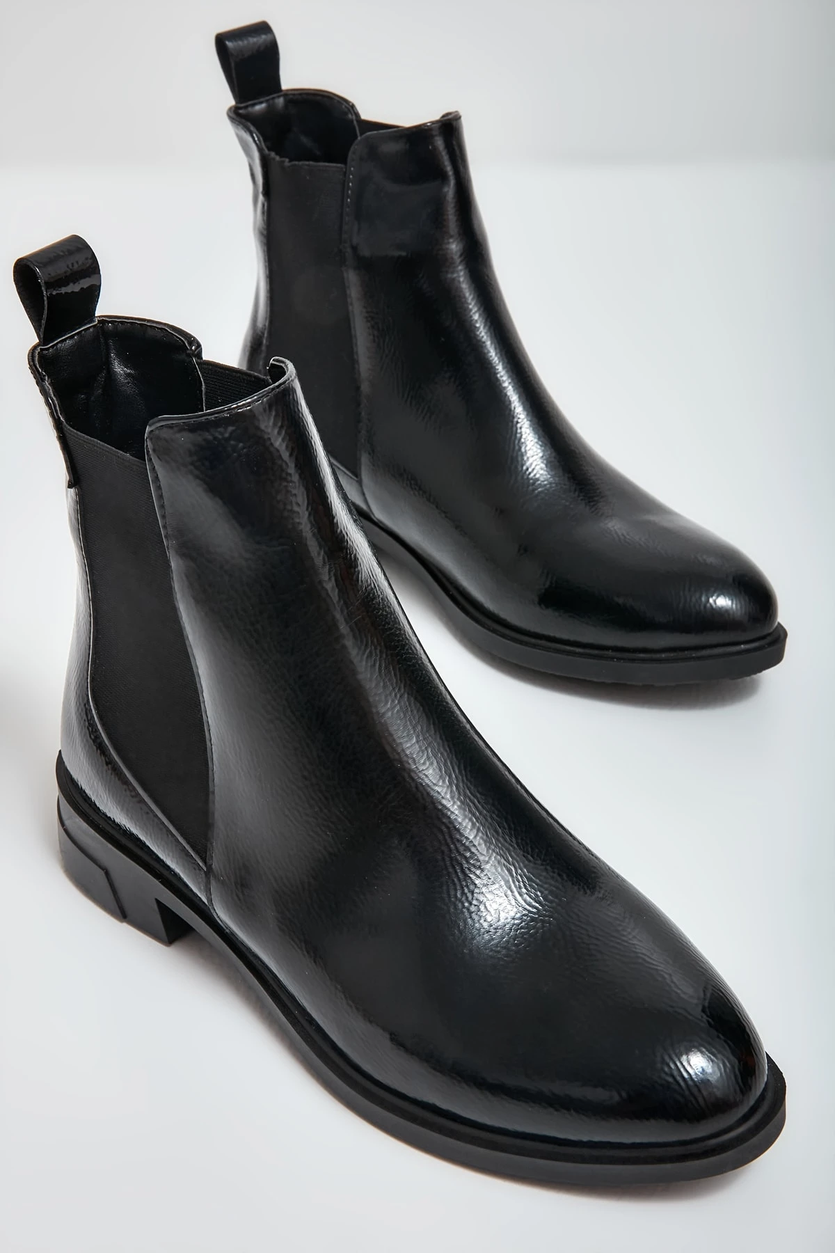 botas negras arrugadas para mujer| | - AliExpress