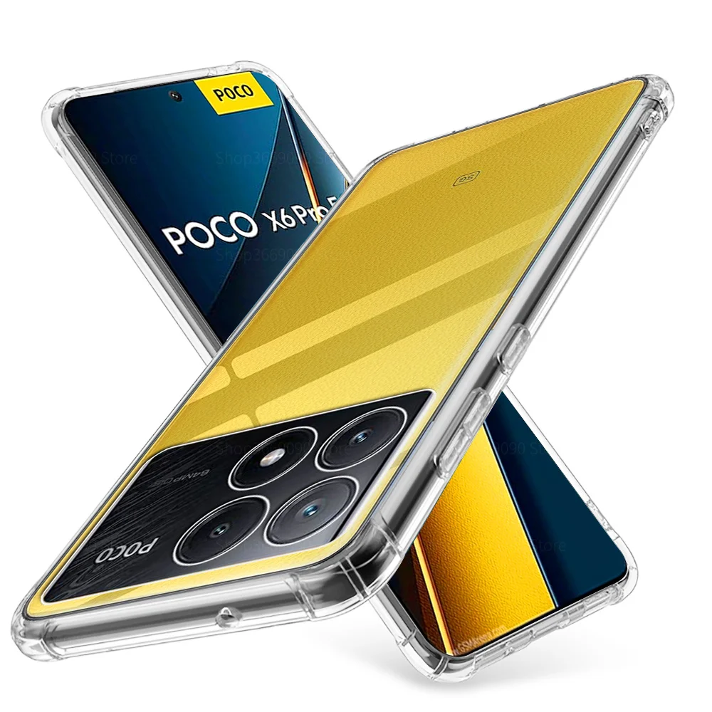 Phone Case Phone Protector Cover Camera Protector Case Camera Lens Protector Case Clear Camera Protection Phone Case For Xiaomi Poco X6 Pro 5G Soft TPU Silicon Shockproof Back Shell Poko Little X6 Pro X 6 x6Pro