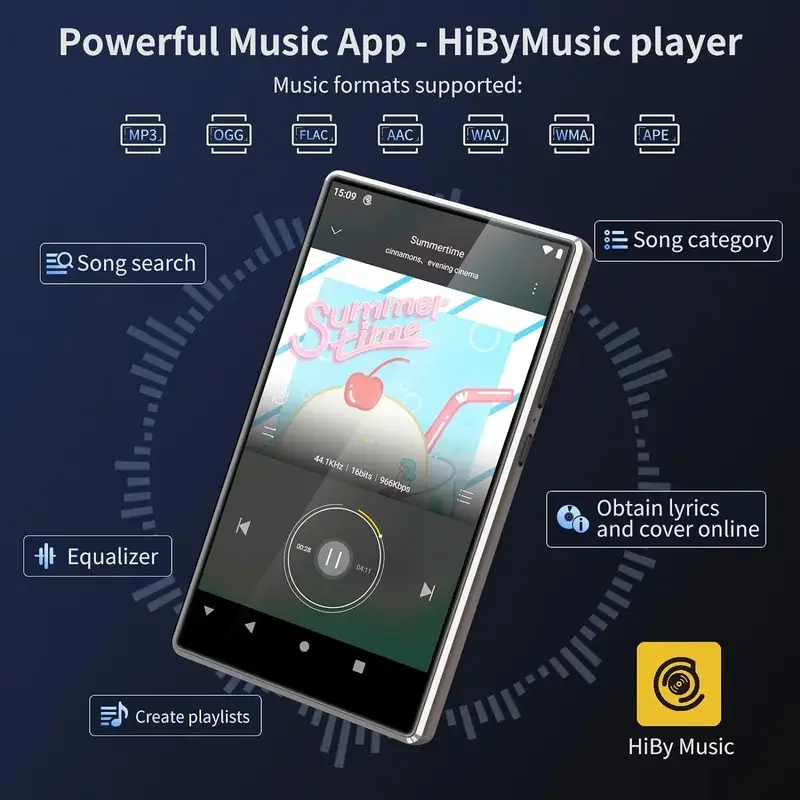 MP3 Player with Bluetooth and WiFi, Oilsky M501 80GB Music Player