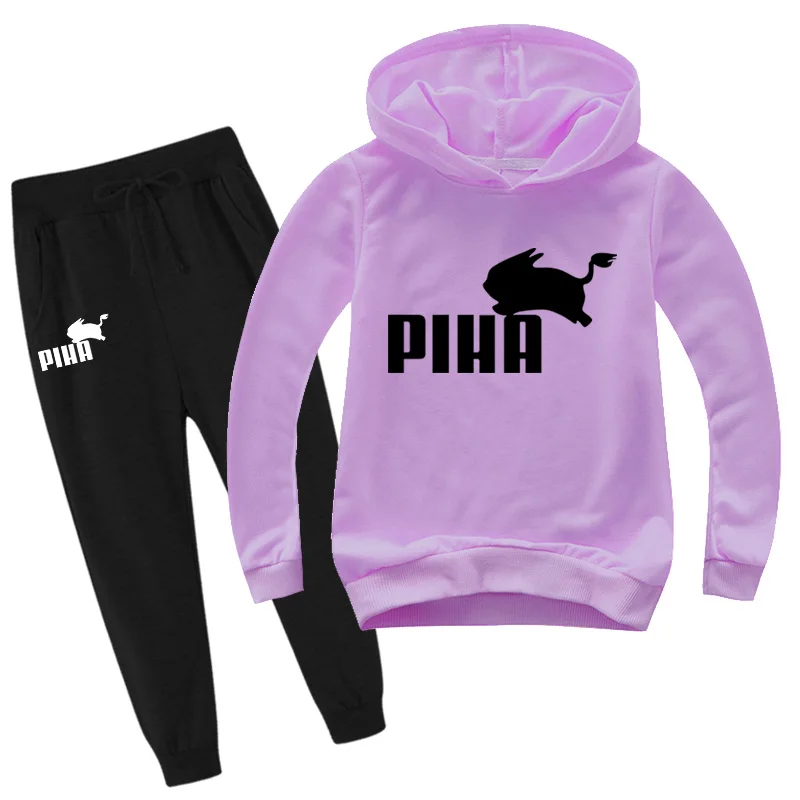 PIHA Rabbit Tracksuit Spring Sport Suit Kids Cartoon Printed Hoodie Pants 2pcs Sets Baby Boys Clothing Sets Toddler Girl Outfits kids clothing set,girls clothing set,kids sports suit,boys clothing set,children sports suit,kids sweatshirt set,boys tracksuits suit,boys tracksuits