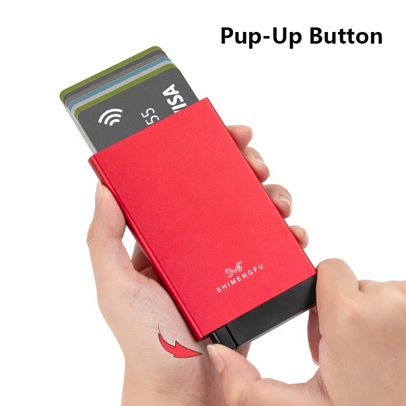 2025 RFID Blocking Aluminum Smart Wallet-Minimalist Pop-Up Card Holder for Men And Women, Credit Card Case, wallet card holder, card holder, credit card holder, card wallet