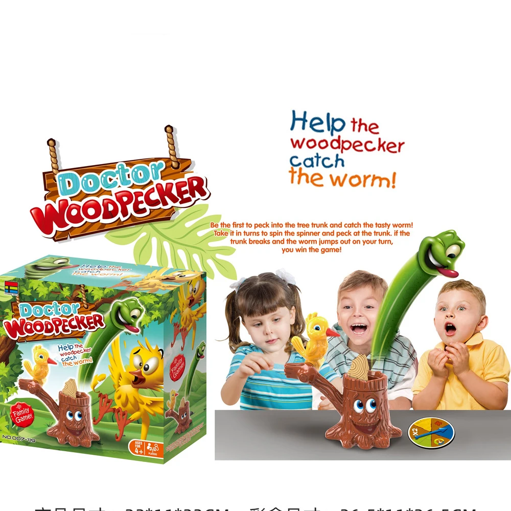 Children's desktop game puzzle woodpecker insect catching game parent-child multiplayer interactive toy Christmas Gift 4