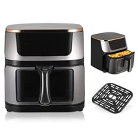 Air Fryer 12L Stainless Steel Visible Large Capacity Electric Oven Touch Screen Multifunctional Electric Fryer EU/US Plug 2