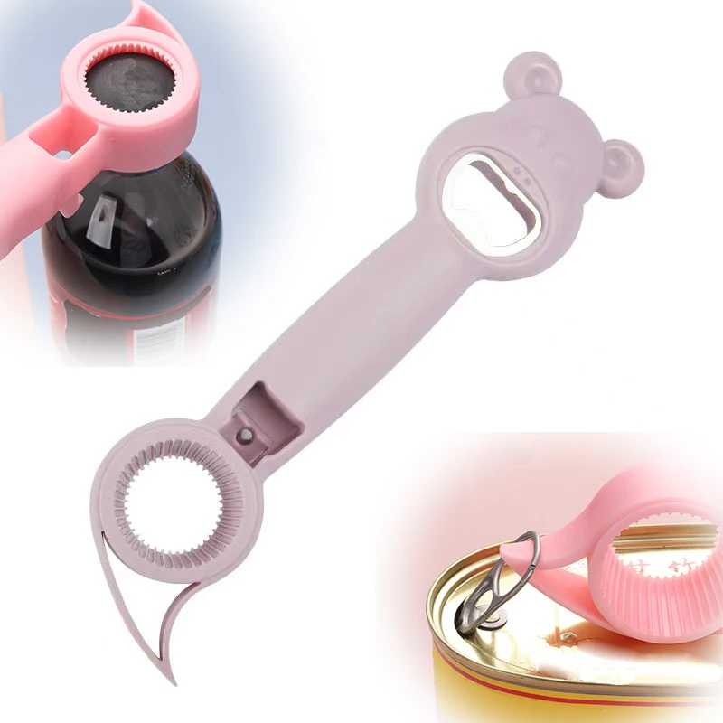 4 In 1 Bottle Opener, Multifunctional Beer Bottle Opener, Cute Bear Bottle  Opener Jar Jelly Jar Jam