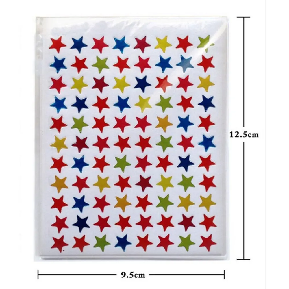 10 Sheets/880pcs Star Shape Stickers Labels For School Children Cute Teacher Reward Sticker Gift Kid Hand Body Sticker Toys
