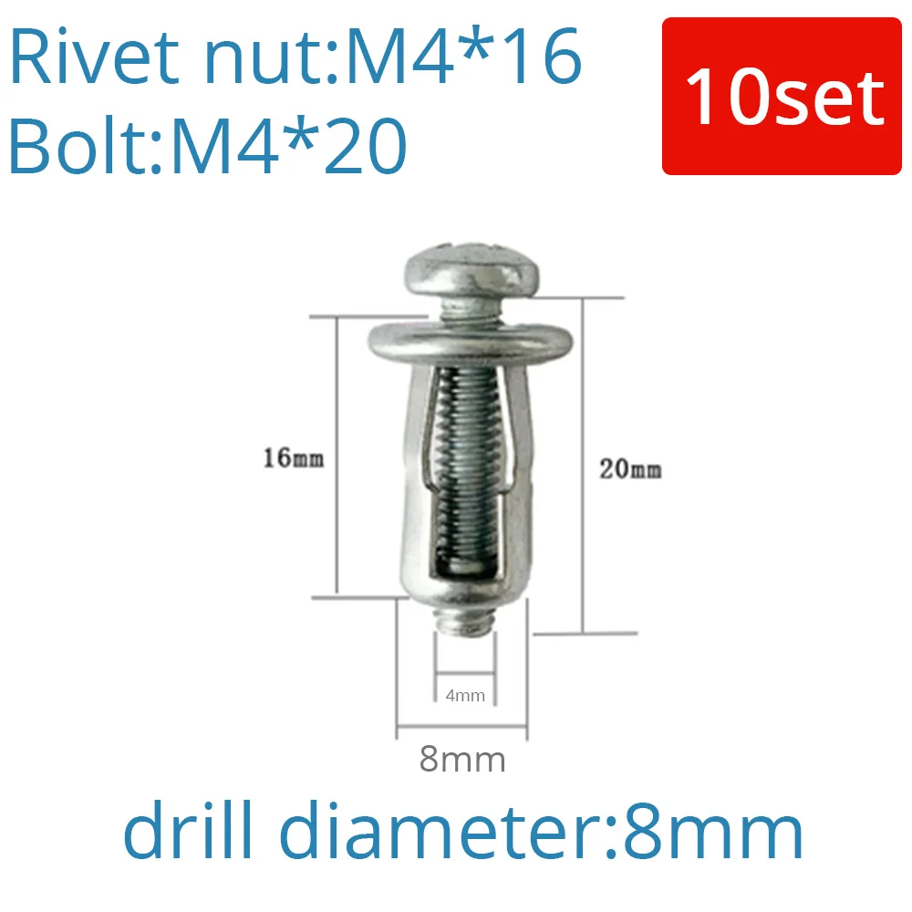 Rebites de Pétala Porca de Aço Carbono Porca de Bloqueio Parafuso Oco Ferro de Alumínio Rebite Arma Rebitador Parafuso Fixo para a Placa de Licença do Carro m4 m5 m6 m8 - Image 3