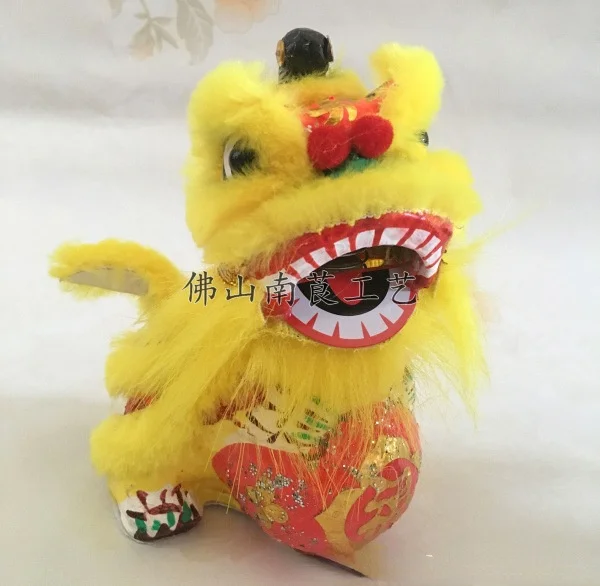Lion Dance Little Lion Head Handicraft with Chinese Characteristics Foshan Ornaments Toys for Children As New Year Gifts