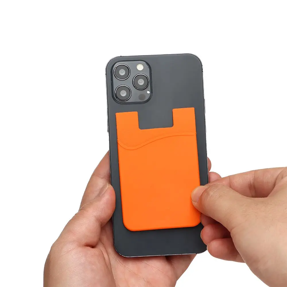 

Business Credit Pocket Adhesive Fashion Women Men Cell Phone Holder ID Card Holder Slim Case Sticker Wallet Case