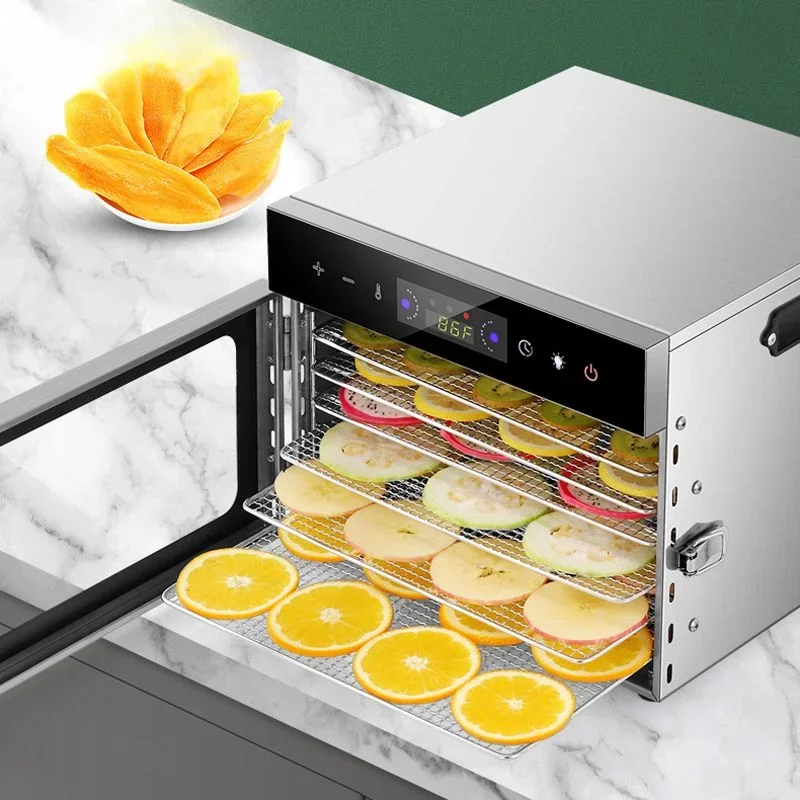 Smart Touch Panel Food Dehydrator  6/8 Layers Stainless Steel Trays Fruit Vegetable Meat Drying Machine DIY Snacks Melties Baker 3