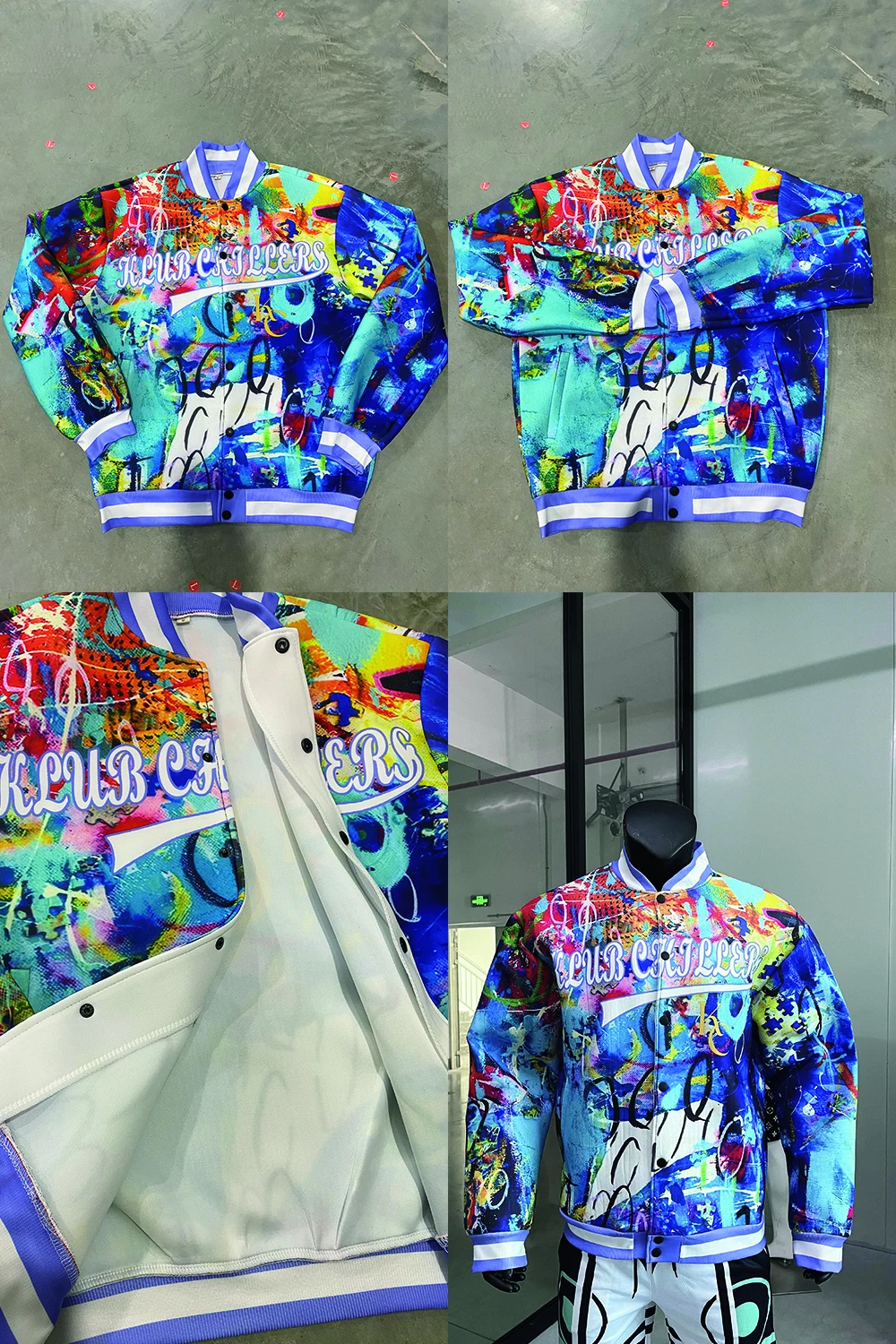 Angepasst Name Mechaniker Muster 3D Gedruckt Mode männer Baseball Varsity Jacke Unisex Casual Winter Baseball Jacke BQF06 – Detail 4