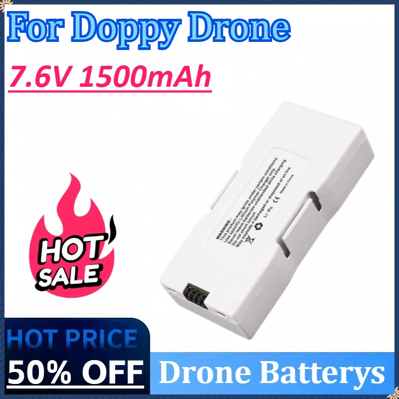 Batterie de remplacement pour drone Selfie Poche, 1500mAh 7.6V, compatible ZeroTech Dobby
