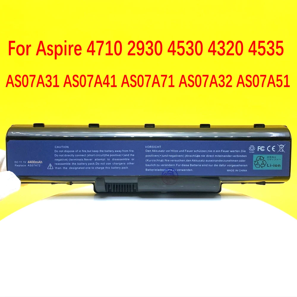 AS07A31 batería para portátil de 4400mAh, para Acer Aspire 2930G, 4740G ...