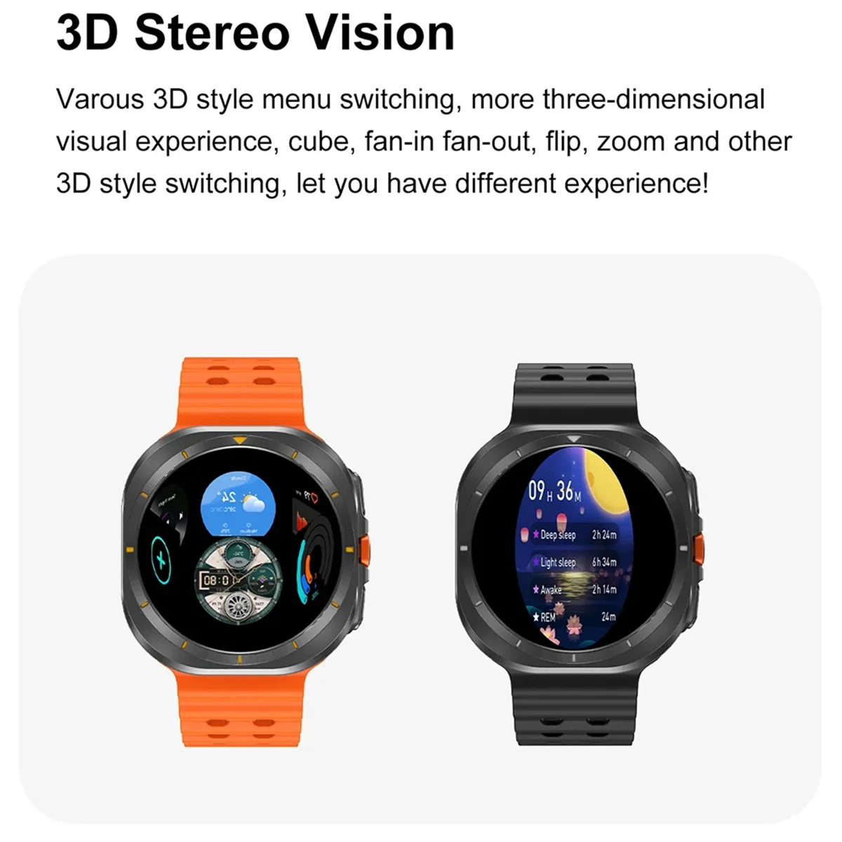 DT Watch Ultra 47mm 스마트 시계 블루투스 통화 나침반 OrangeJAS