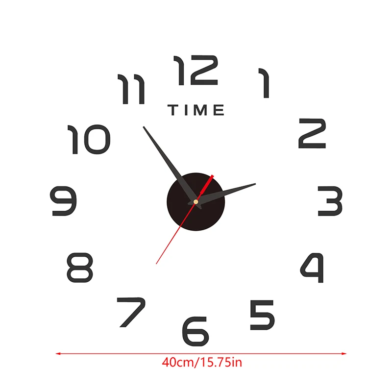 Modern Design Large Wall Clock 3D DIY Quartz Clocks Fashion Watches Acrylic Mirror Stickers Living Room Home Decor Horloge