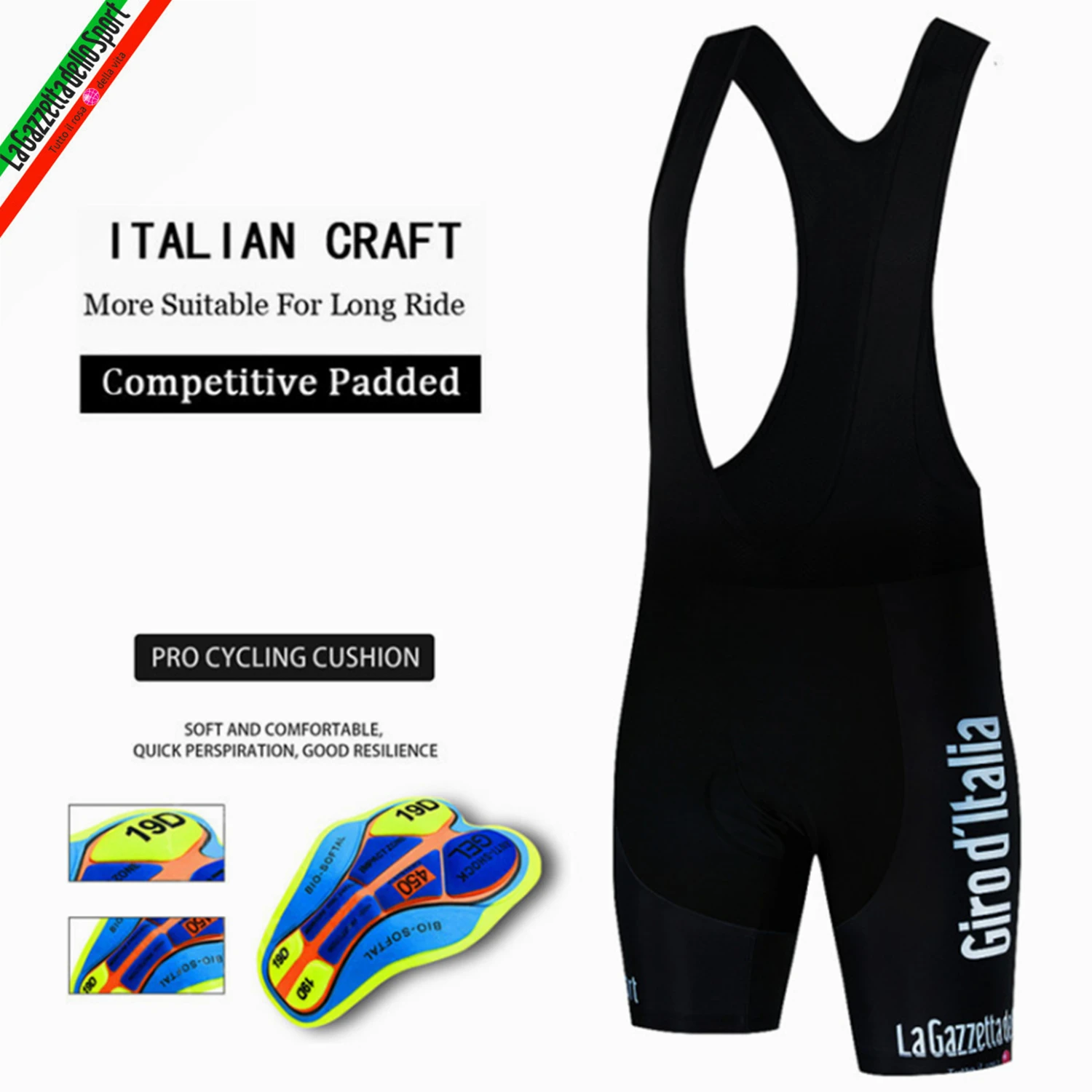 De Giro D'ITALIA Cycling Bib Shorts Bicycle Sweatpants Shockproof Tights Breathable Summer Mountain Quick Dry Cycling Shorts Cycling Bib Shorts Cycling Shorts