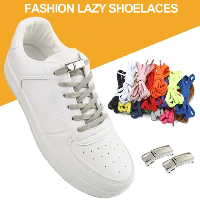 Cordones Elásticos Sin Cordones Para Zapatillas De Niños Y Adultos, Cordones  Con Cierre De Metal, 2021 - Cordones - AliExpress