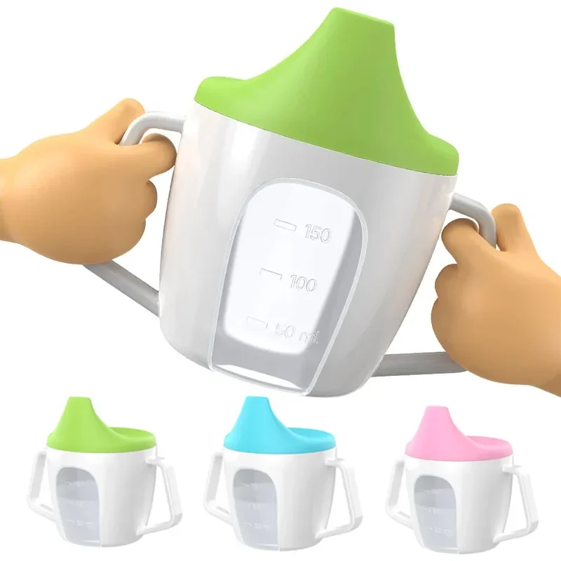 Baby Learning Drinking Cup Cute Water Bottle with Double Handle BPA Free Leakproof Infants Water Cups Bottle Duckbill Cup water bottle drinking cup water cup