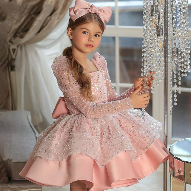 Girl Embroidered Lotus Leaf Sleeves Puff Kids Princess Evening Gown - China Princess  Dress and Children Dress price | Made-in-China.com