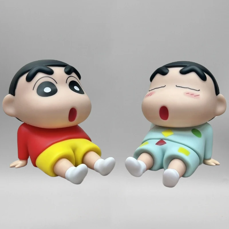 Anime Cute Shinnosuke Gk Toy Cell Phone Holder Nohara Action Figure Pvc Shin Chan Accessori Per Auto Decorazione Desktop Figura Regalo