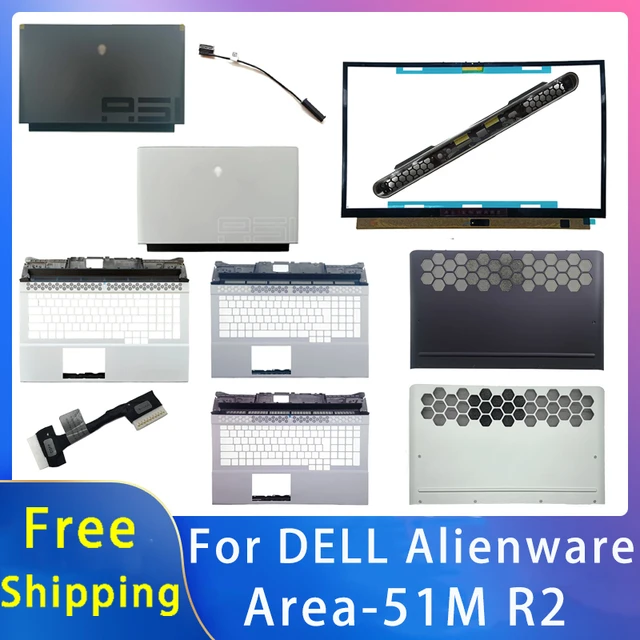 New For Dell Alienware Area 51M R2 Laptop Accessories Lcd Cover/Front Bezel/Palmrest/E Cover/Hard Disk Cable Black _ - AliExpress Mobile