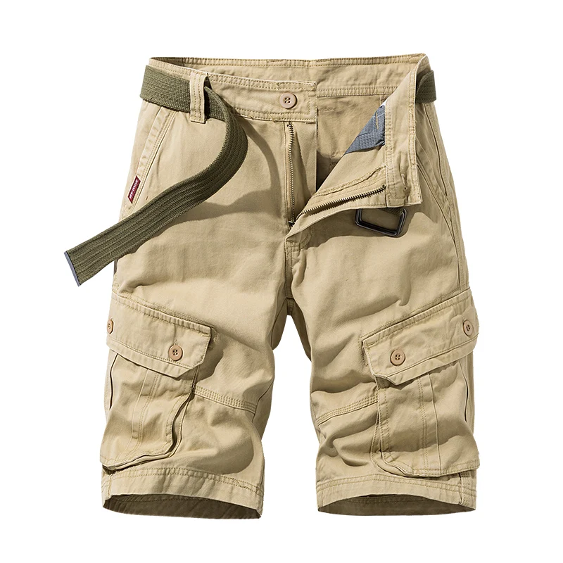 Fashion Work Clothes Shorts Men's American Fashion Brand Outdoor Multi-Pocket Pants Loose Straight Casual All-Match Cropped Pant