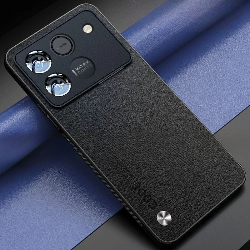 Minimalist Shockproof Leather Cover - Fingerprint-Resistant, Skin-Friendly Case