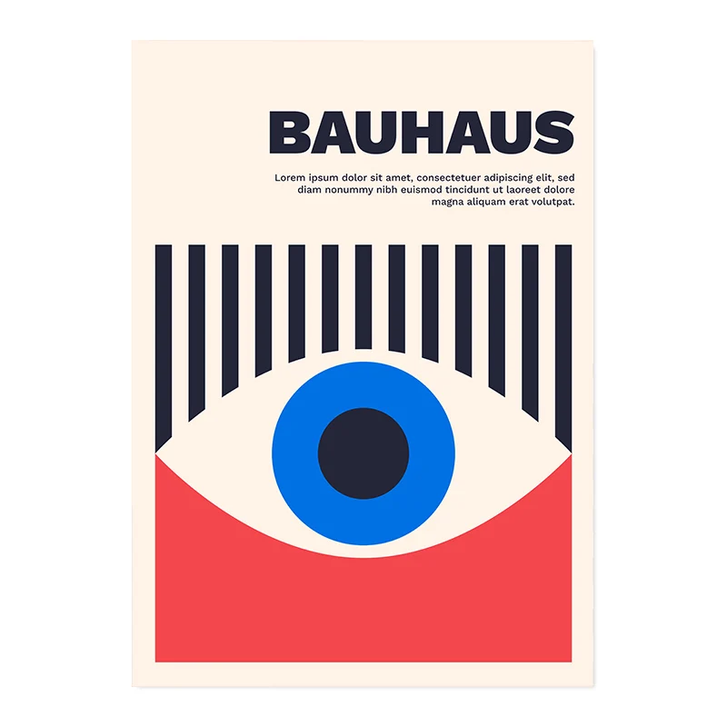 Black and White Modernism Canvas Print - Vintage Minimalist Bauhaus Wall Art