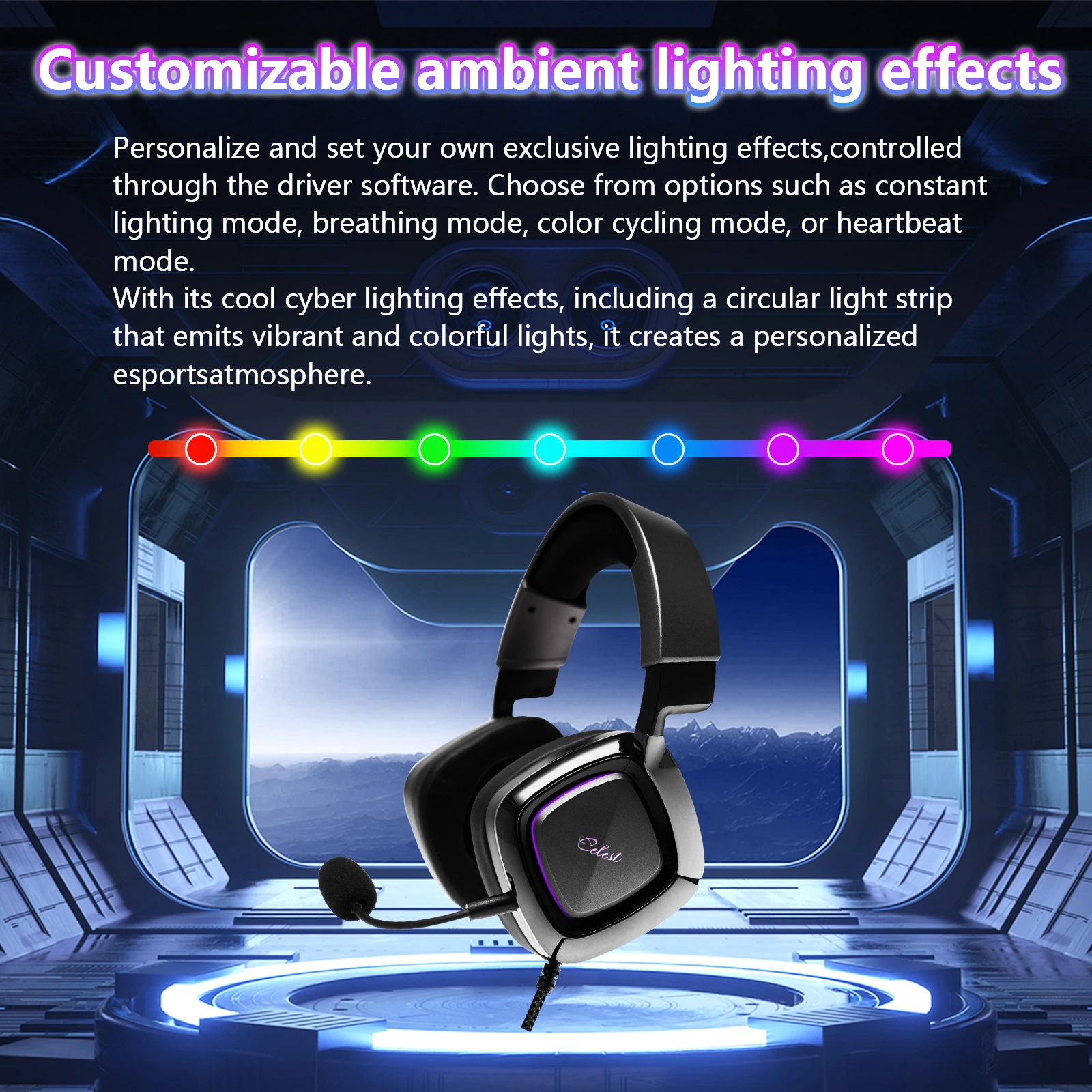 Kinera Celest Ogryn 마이크 포함 헤드폰, 유선 제어, USB 플러그, PC, PS5, Xbox Esports 게임 헤드셋용 IEM 다중 모드