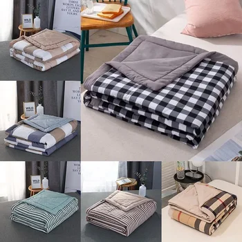Home New Wash Cotton Quilt Summer Thin Quilt Air-conditioning Washable Single Double Children Student Summer Cool Quilt